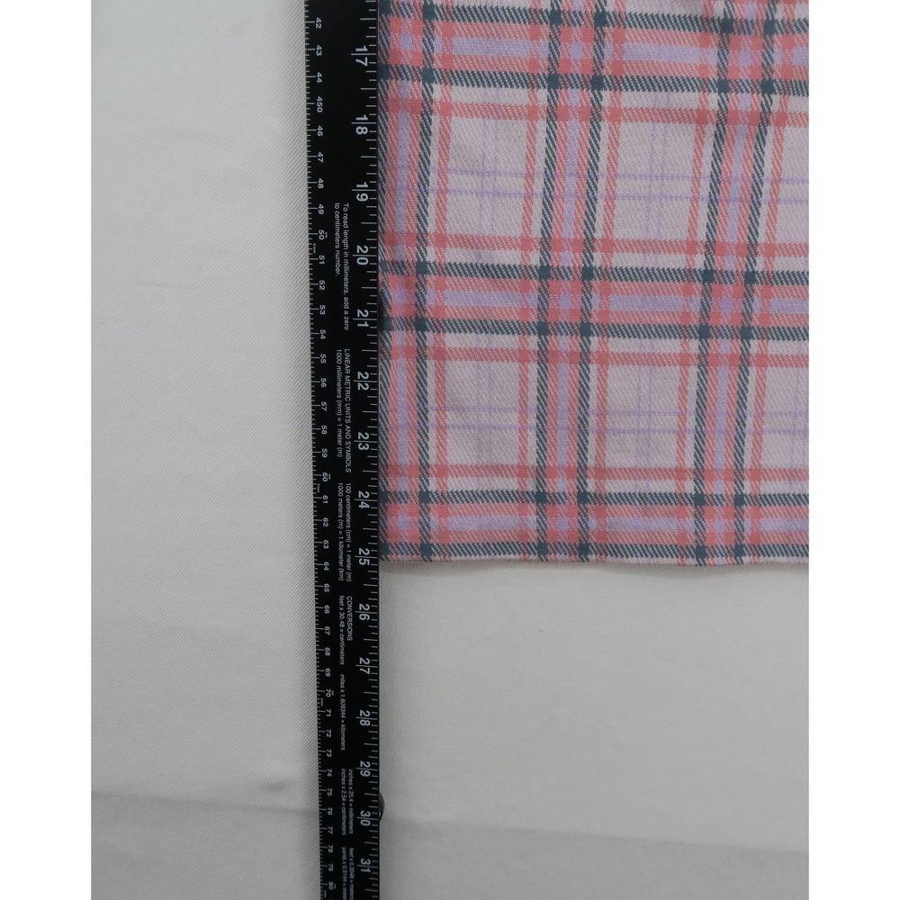 Cabi Pink Plaid 2 Piece Set Cropped Blazer and Wide Leg Pants Womens Size L - Picture 6 of 13